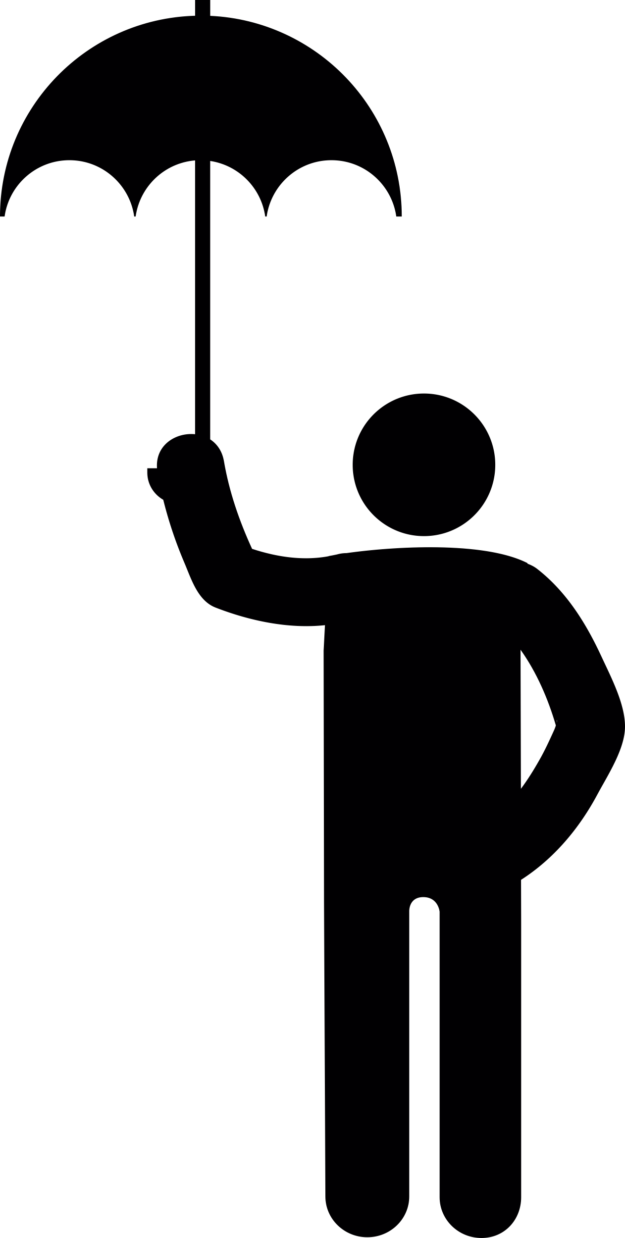 Man With Umbrella Craft Design Svg File Free Vectors